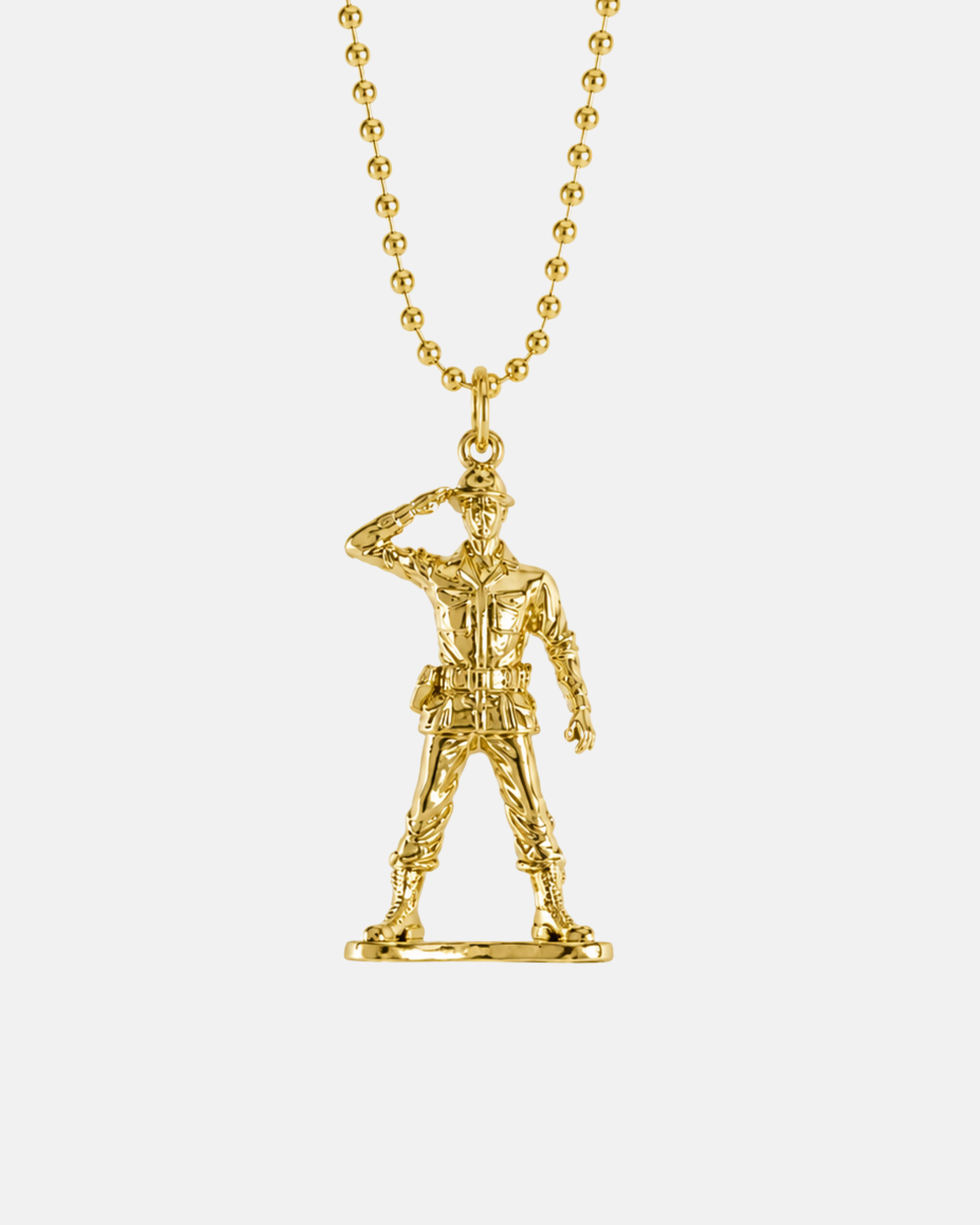SOLDIER CHAIN WHITE GOLD