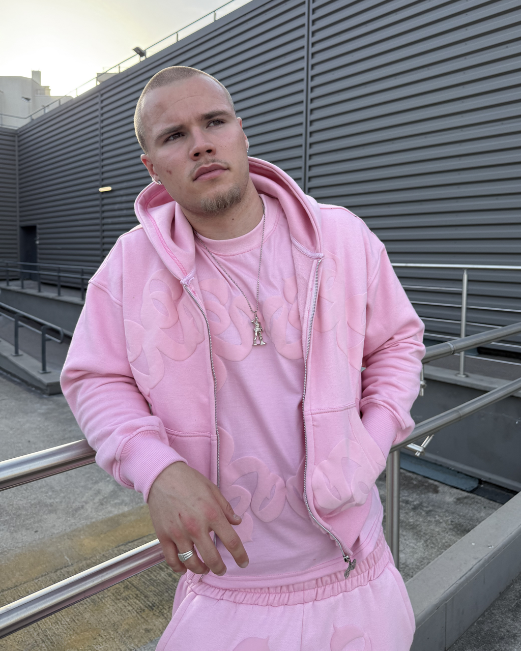 BABY PINK SUMMER ZIP HOODIE