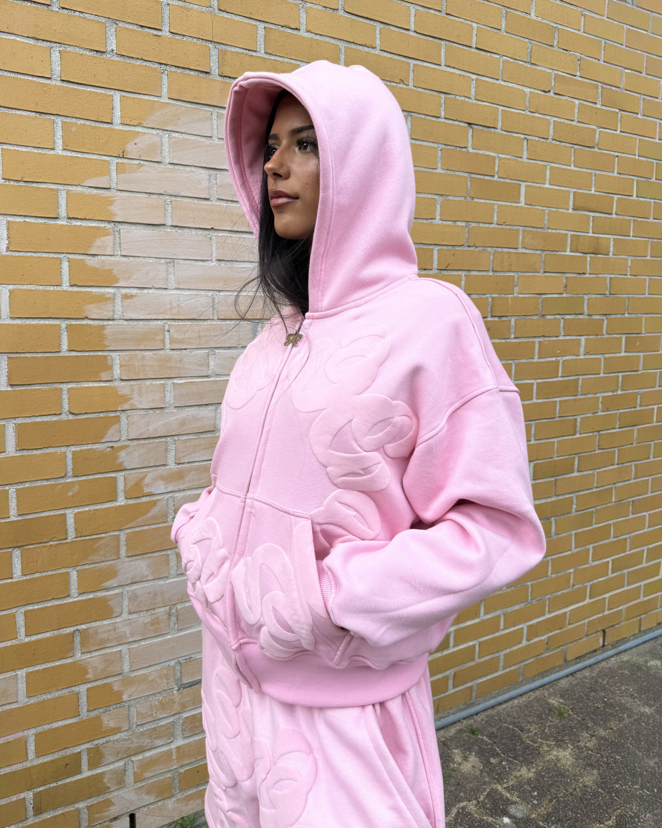 BABY PINK SUMMER ZIP HOODIE