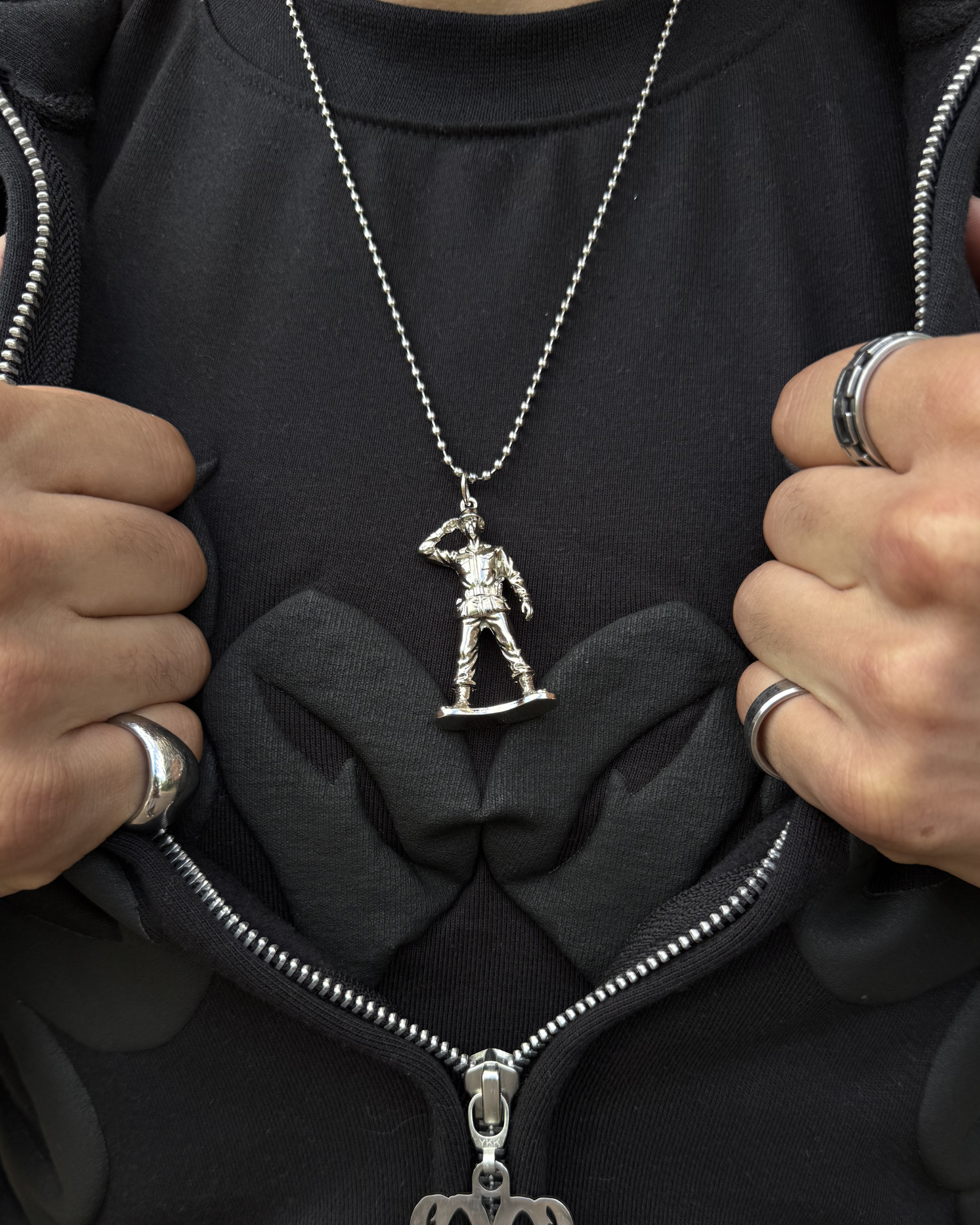 SOLDIER CHAIN WHITE GOLD