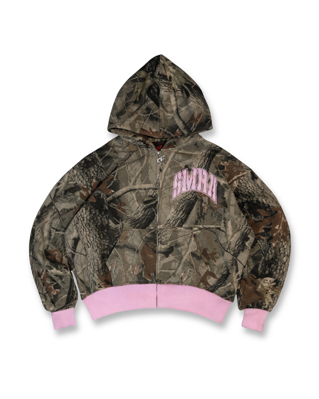PINK CAMO ZIP