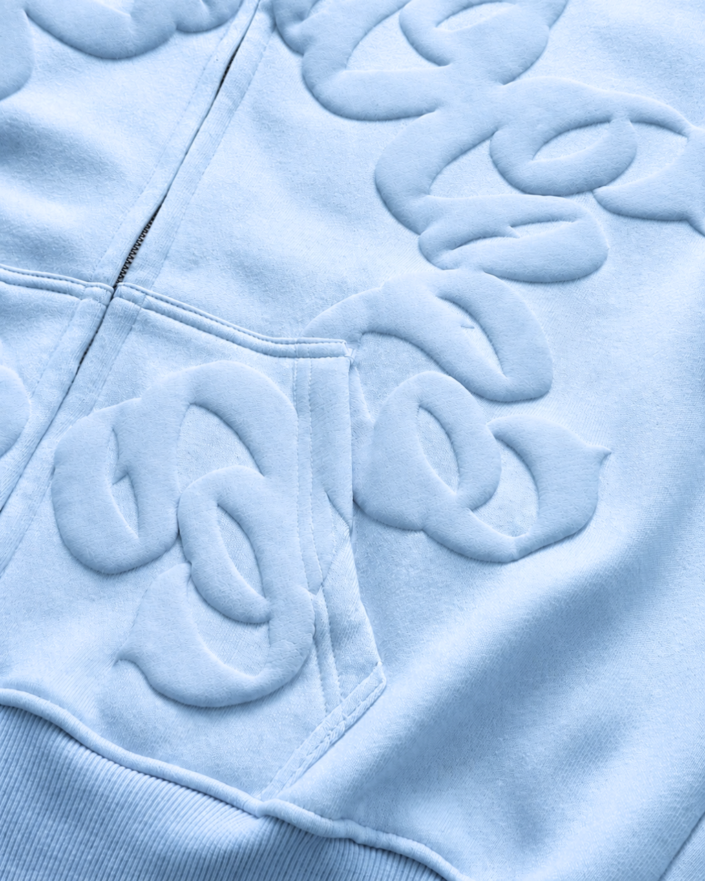 BABY BLUE SUMMER ZIP HOODIE