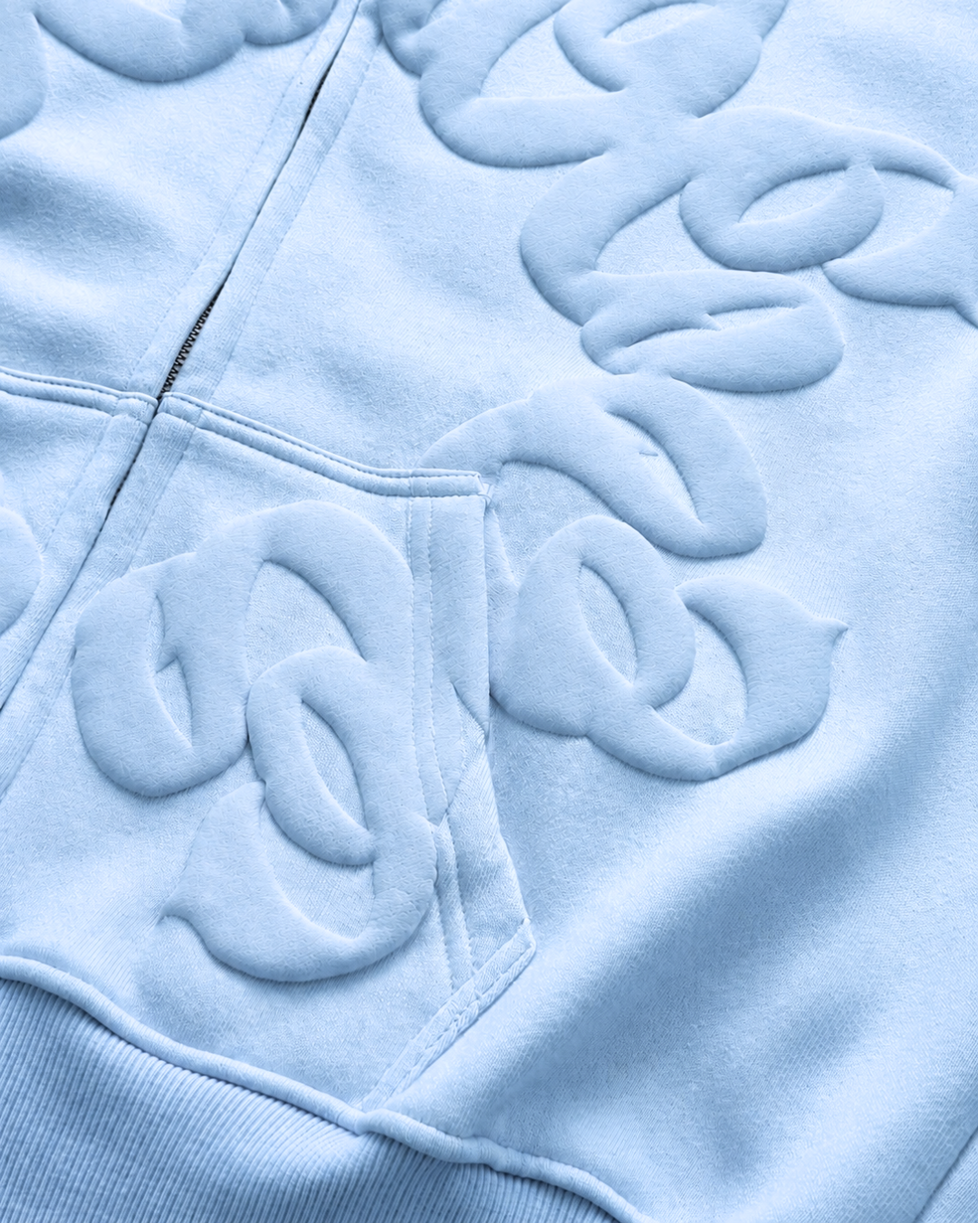 BABY BLUE SUMMER ZIP HOODIE