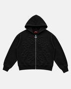 BLACK SUMMER ZIP HOODIE