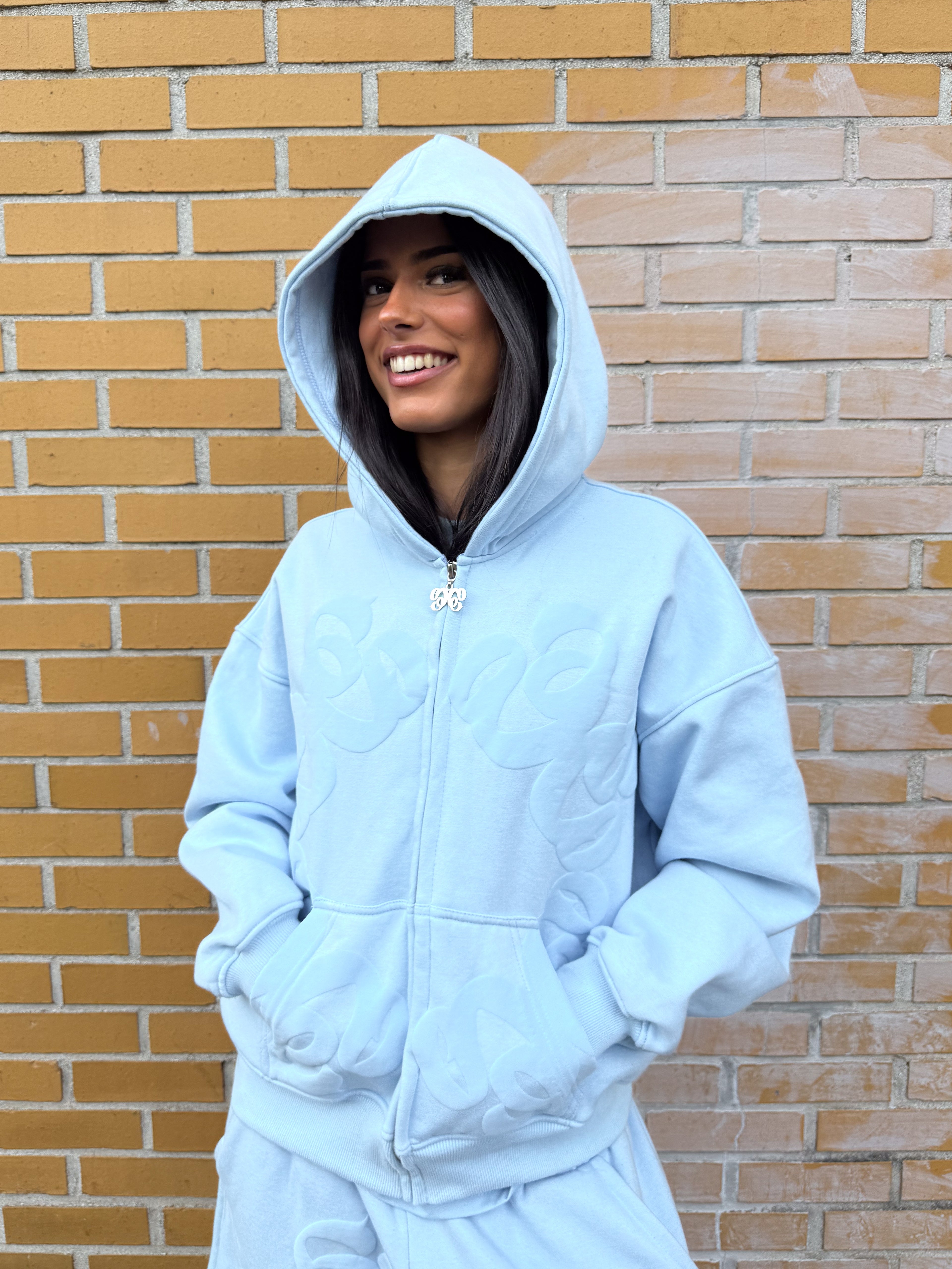 Baby blue hoodie