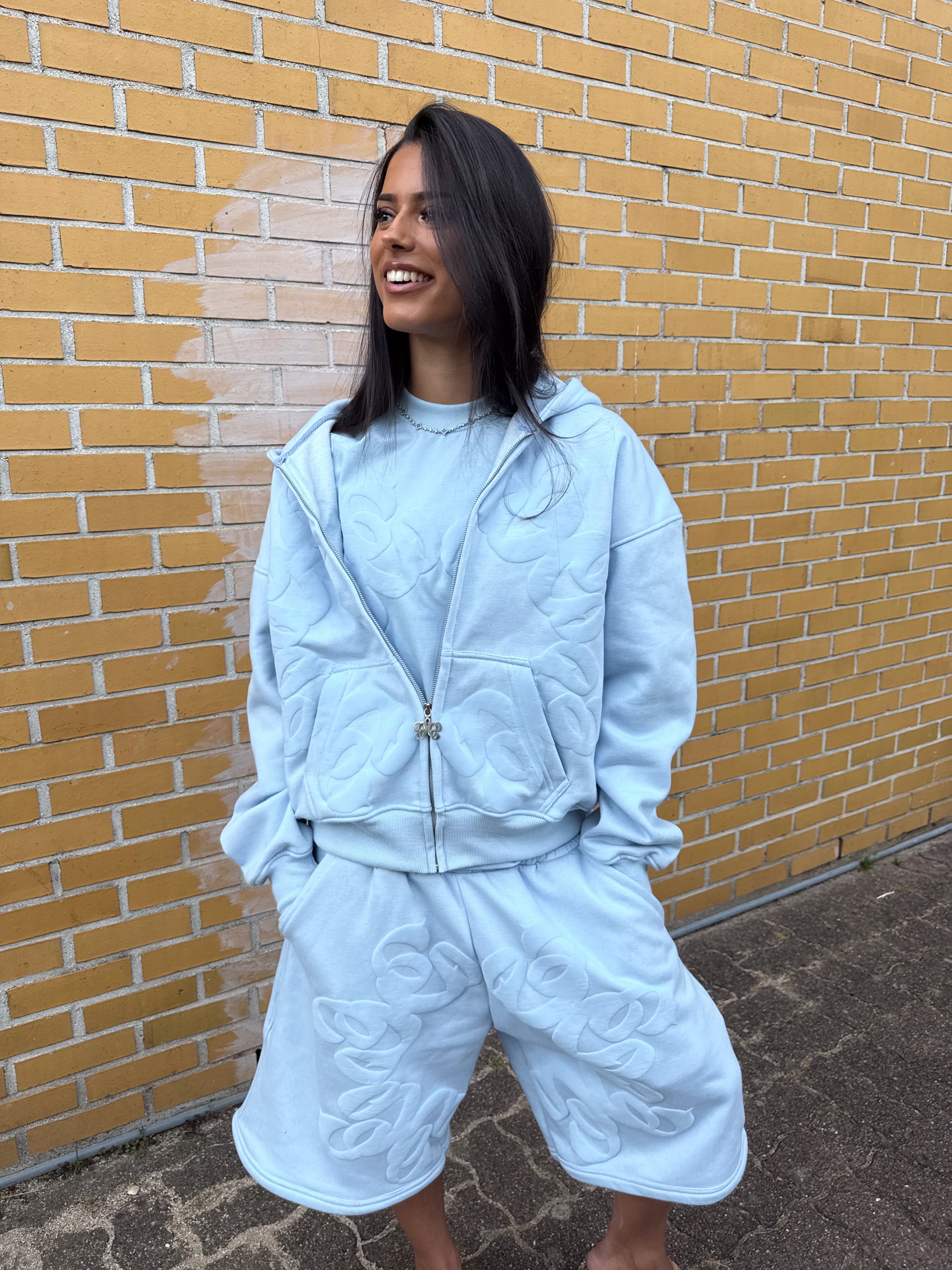 Baby blue shorts